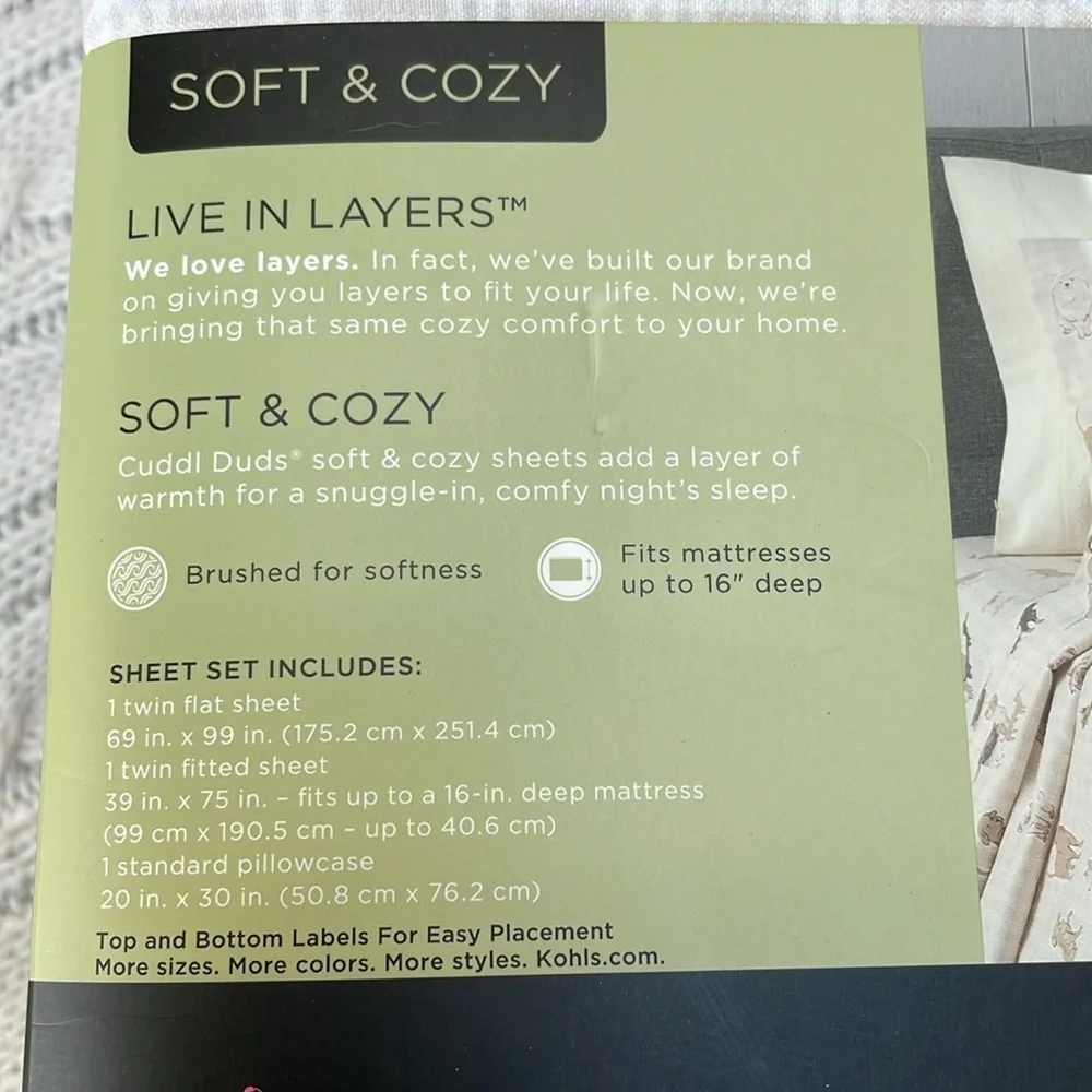 NWT Cuddl Duds Dogs Sheet Set Twin microfiber extra deep fit wrinkle resistant